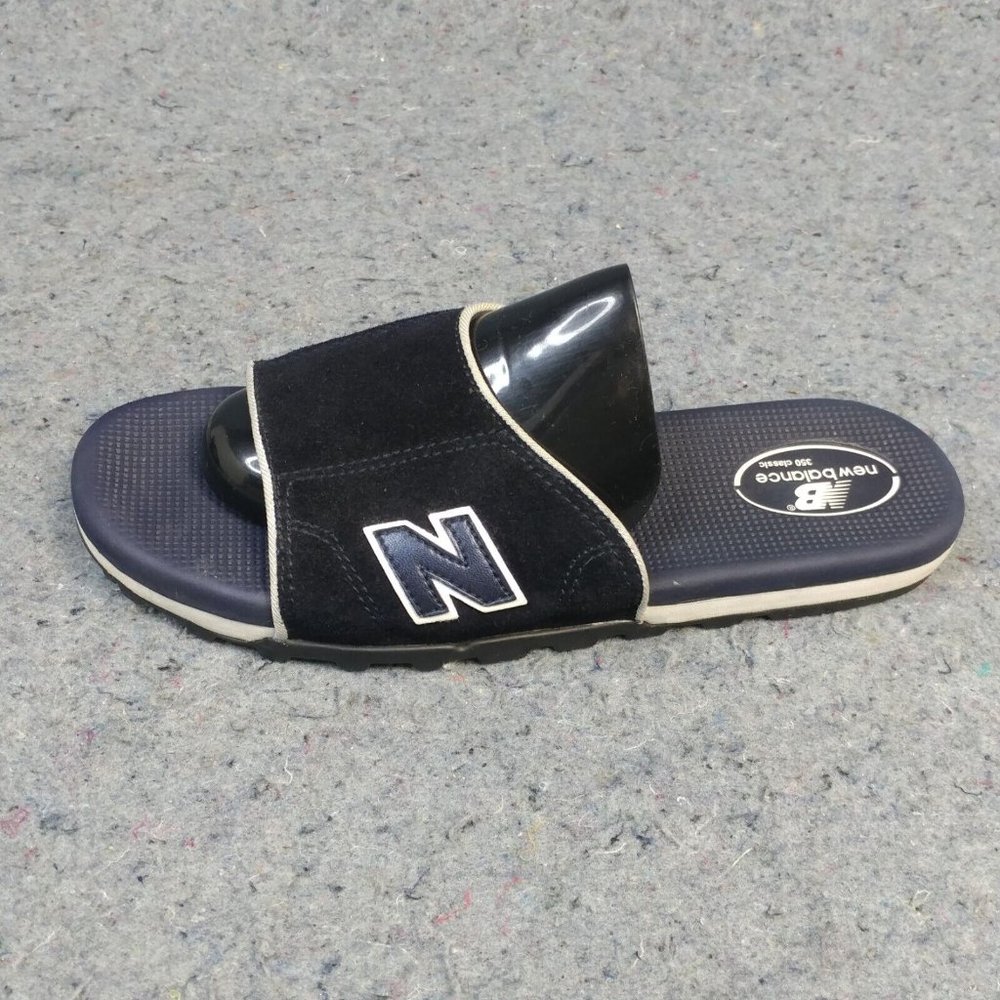 New Balance 350 Classic Womens Shoes Size 10 Sandal Slip On Blue Suede Slides
